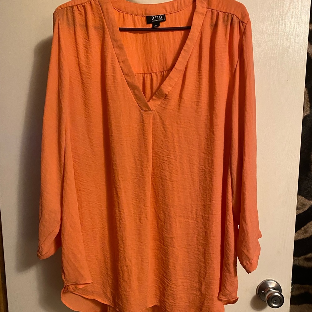Ana long sleeve v neck blouse NWOT. Size 2x